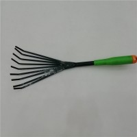 High quality steel lawn rake head with handle