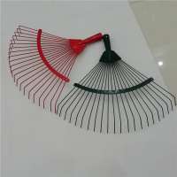 Steel red or green landscape farm leaf rake head