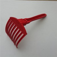 Plastic mini garden leaf rake with handle