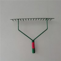 Green steel concrete grass rake head 16 teeth